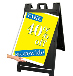 Install sign on A Frame Sign